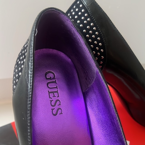 GUESS by Marciano Carlile Carrie Leather Heels
Pumps Shoes Black Studs, size 7.5 - Picture 2 of 5
